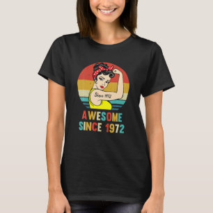 Vintag 49. Geburtstag 1972 Frauengeschenk für 49  T-Shirt