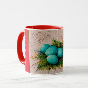 Vintag 4 Eier Osterferien Tasse