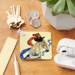 Vintag 4. Juli Patriotic Masquerade Party Schlüsselanhänger