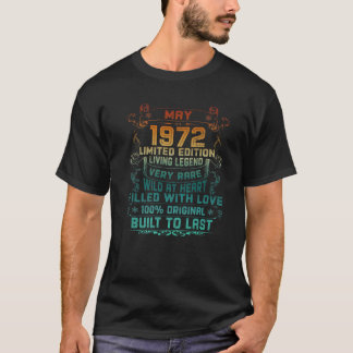 Vintag 50 Jahre alt Mai 1972 50. Geburtstagsgesche T-Shirt