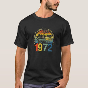 Vintag 50 Jahre alter März 1972 Dekorationen 50. B T-Shirt