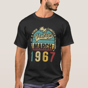 Vintag 55 Jahre alter März 1967 Dekorationen 55th T-Shirt