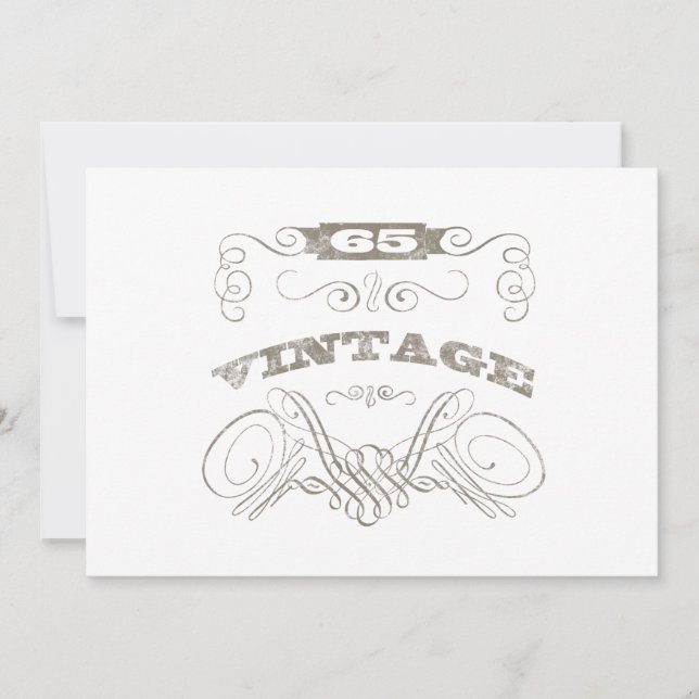 Vintag 65. Geburtstag Karte (Vorderseite)