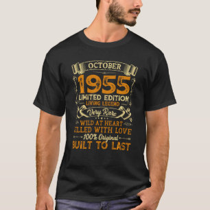 Vintag 65. Geburtstag Oktober 1955 65 Jahre alt T-Shirt