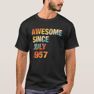 Vintag 65. Geburtstag Phantastisch seit Juli 1957  T-Shirt