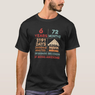 Vintag 6. Geburtstag 6 Jahre alt Phantastisch Ann T-Shirt