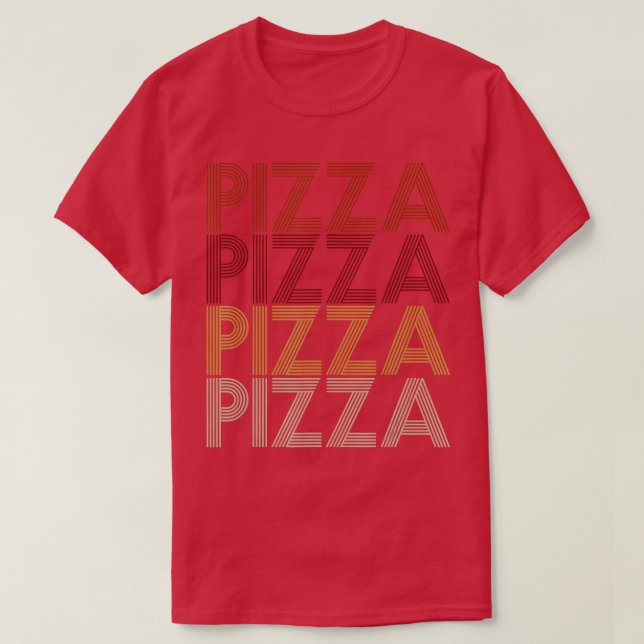 Vintag 70er Style Pizza T-Shirt (Design vorne)