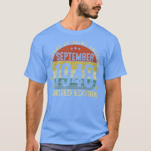 Vintag 74. Geburtstag September 1948 74 Jahre alt T-Shirt