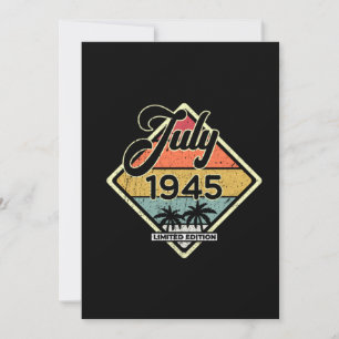 Vintag 75. Juli 1945 75. Geburtstagsgeschenk Einladung