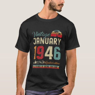 Vintag 76. Geburtstag Januar 1946 76 Jahre alt T-Shirt