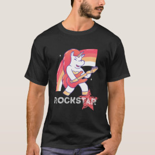 Vintag 80er Rockstar Unicorn Classic Rock Guitar T-Shirt