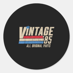 Vintag 85 Retro 40. Geburtstag 1985 Vater 40 für M Runder Aufkleber