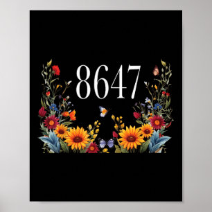 Vintag 86 47 Präsident der Anti-Trump-Blume Poster