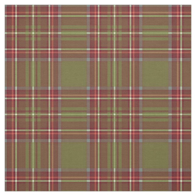 Vintag 8 dunkelodegrün/rot/blau/weiß kariert stoff (Muster)