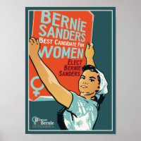 Vintag 8" x 11,25" Poster Women 4 Bernie Sanders