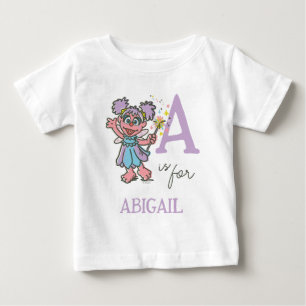 Vintag - A ist für Abby   Name hinzufügen Baby T-shirt