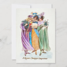 Vintag A Right Merrie Christmas Lady