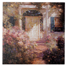 Vintag Abbott Fuller Grave Doorway und Garden Fliese