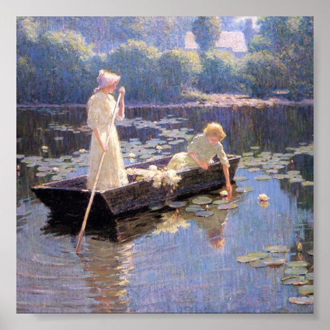 Vintag Abbott Fuller Graves Pond Lilies Poster (Vorne)