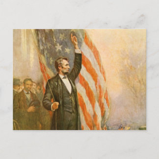 Vintag Abe Lincoln, amerikanischer Präsident Unabh Postkarte