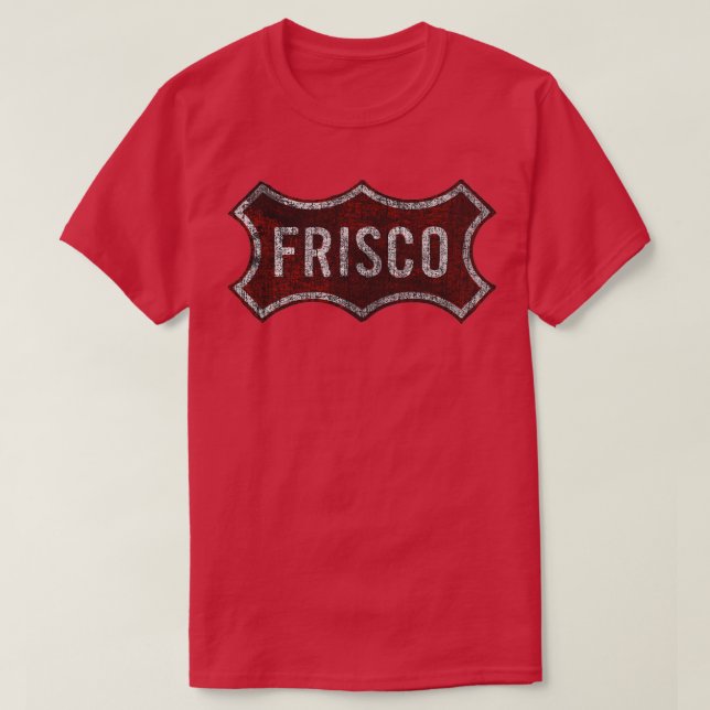 Vintag abgenutzte Frisco TX Bahn T-Shirt (Design vorne)
