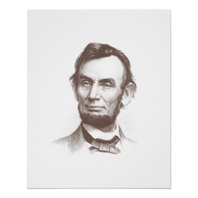 Vintag Abraham Lincoln Portrait Poster (Vorderseite)