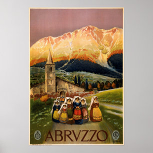 Vintag Abruzzo Italien Reisen Poster
