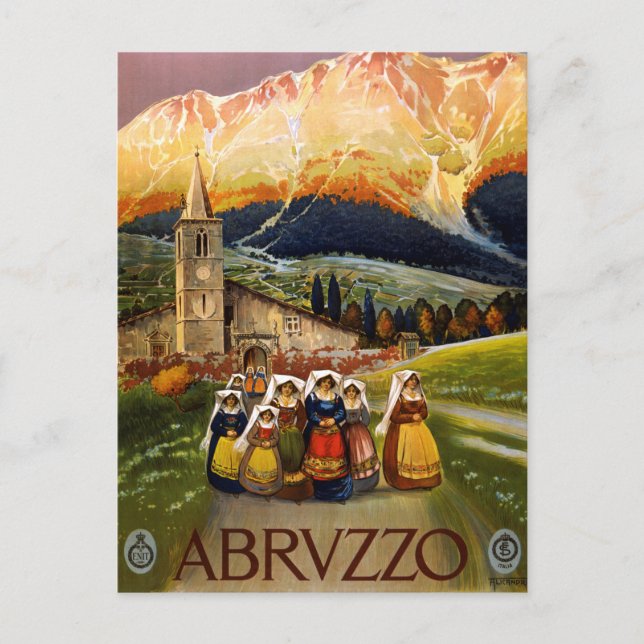 Vintag Abruzzo Italien Reisen Postkarte (Vorderseite)