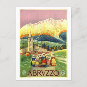 Vintag Abruzzo Italien Reiseplakat Postkarte