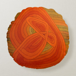 Vintag Abstrakt Die einsame Blume Cushions Rundes Kissen