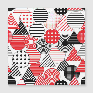 Vintag Abstrakt: Punkte und Streifen Magnetkarte