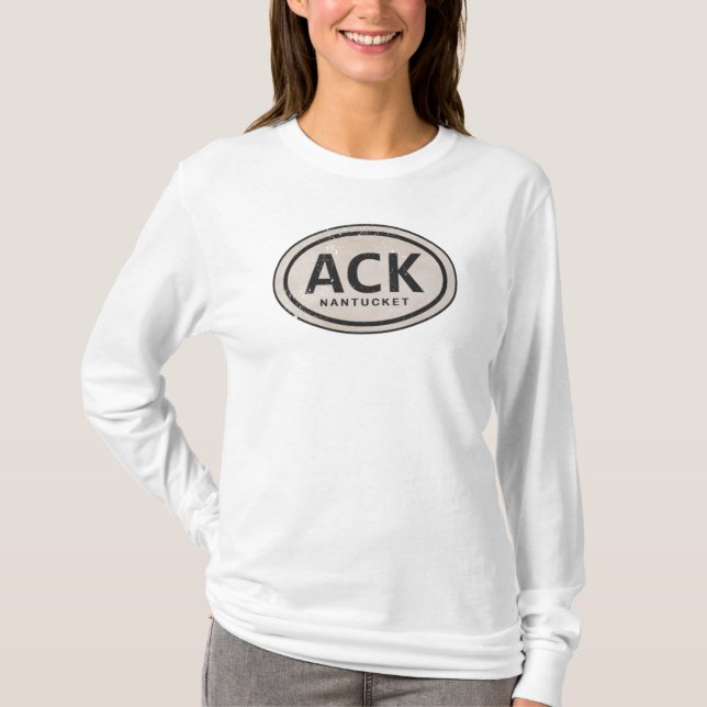 Vintag ACK Nantucket MA Beach Tag Shirt (Vorderseite)