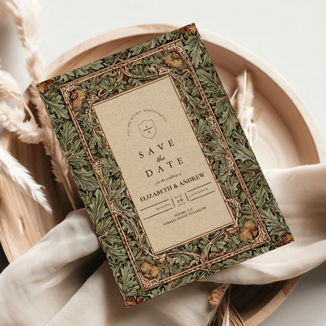 Vintag Acorn Rustikale Hochzeit Save The Date (Von Creator hochgeladen)