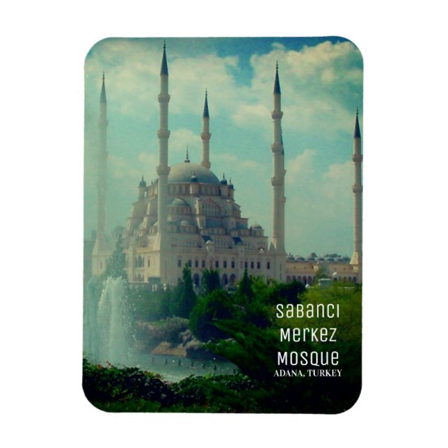 Vintag Adana, Türkische Moschee Magnet (Vertikal)