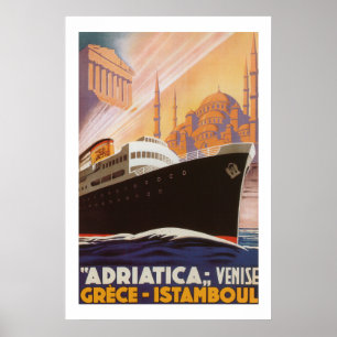 Vintag Adriatica Lines Poster