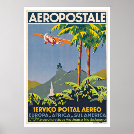 Vintag Aeropostale Travel Poster
