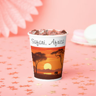 Vintag African Safari Pappbecher