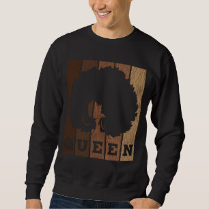 Vintag afrikanische Afro Queen Pride Melanin Black Sweatshirt