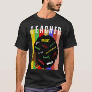 Vintag Afro Teacher Black History Montag Afrika A T-Shirt