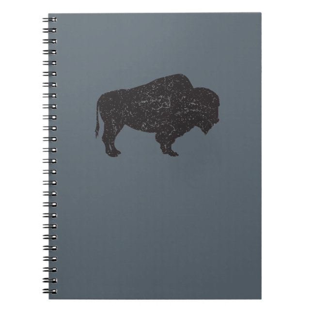 Vintag-Ähnliches Bison-Notizbuch Notizblock (Vorderseite)