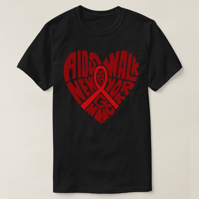 Vintag AIDS WALK New York T-Shirt (Design vorne)