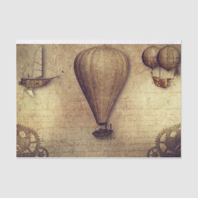 Vintag Air Ballon Seidenpapier (Vorderseite)