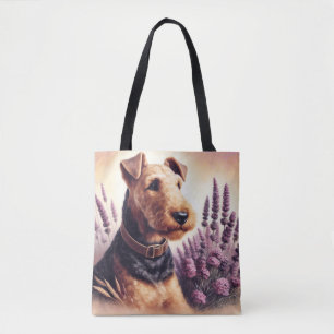 Vintag Airedale Terrier Painting
