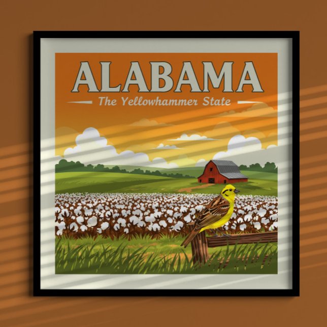 Vintag Alabama Poster (Von Creator hochgeladen)