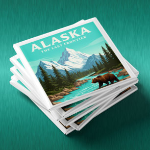 Vintag Alaska Magnet