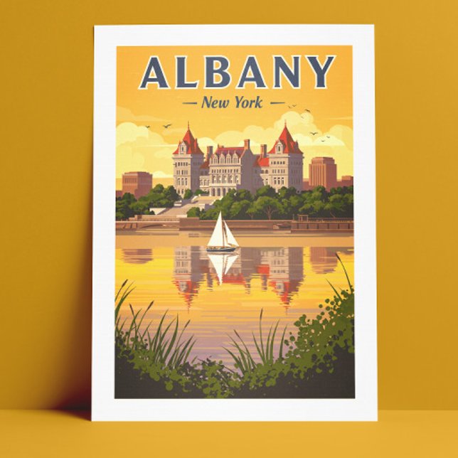 Vintag Albany New York Postkarte (Von Creator hochgeladen)