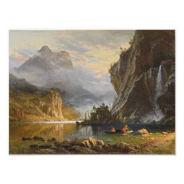 Vintag Albert Bierstadt Amerikanischen Ureinwohner Fotodruck (Vorne)