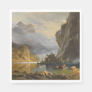 Vintag Albert Bierstadt Amerikanischen Ureinwohner Serviette
