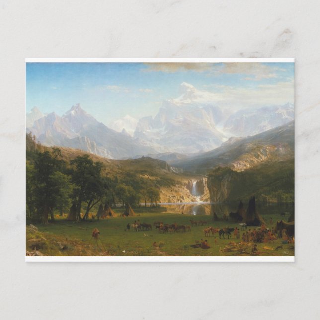 Vintag Albert Bierstadt Landers Peak Painting Postkarte (Vorderseite)