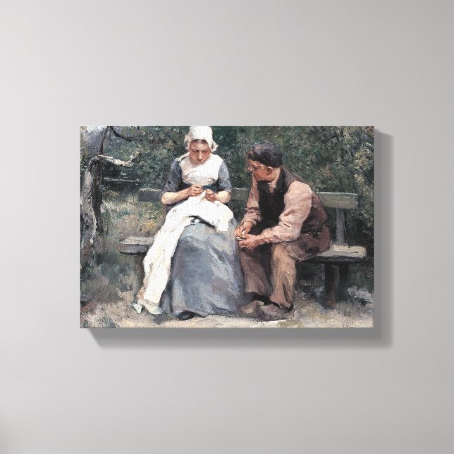 Vintag Albert Neuhuys Spring Leinwanddruck (Vorderseite)